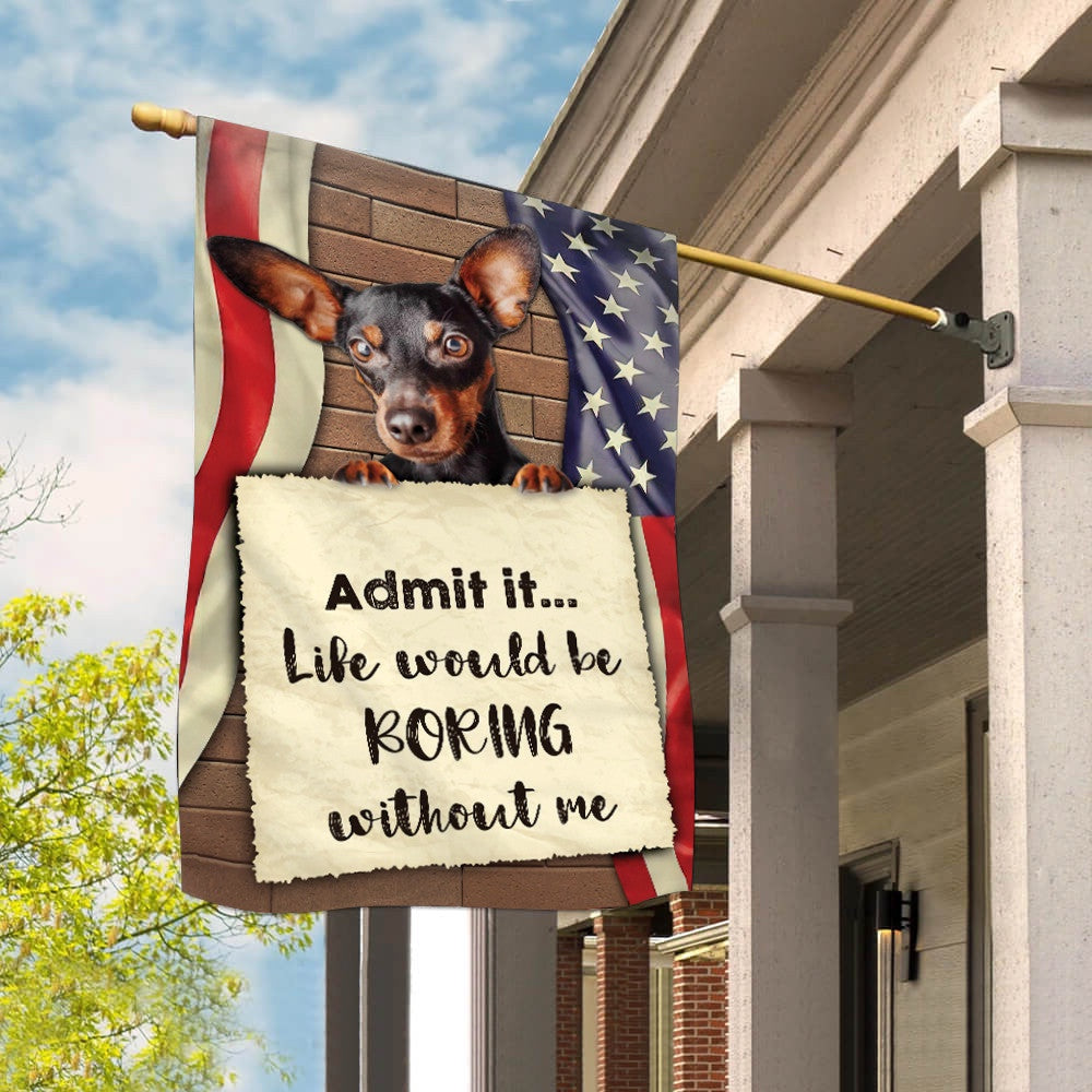 Dog Garden Flags, Miniature Pinscher Flag 2, Dog Flags For House, Dog Owner Gift