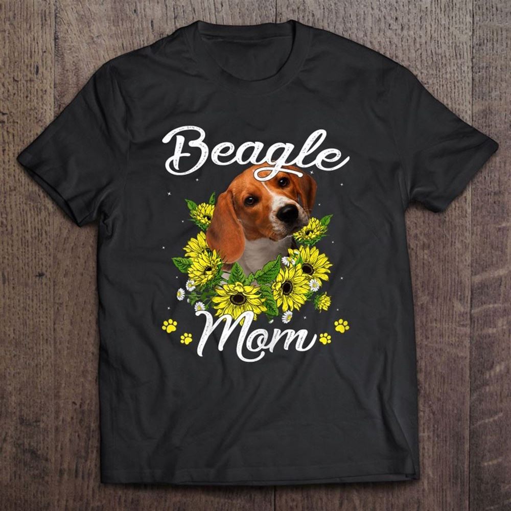 Dog Mom Mother's Day Gift Sunflower Beagle Mom T Shirt, Mother's Day Shirt, Shirt For Mom, Mom Shirt