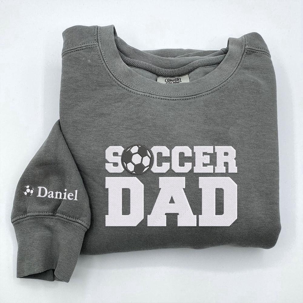Embroidered Christmas Sweatshirts, Embroidered Soccer Dad Sweatshirt
