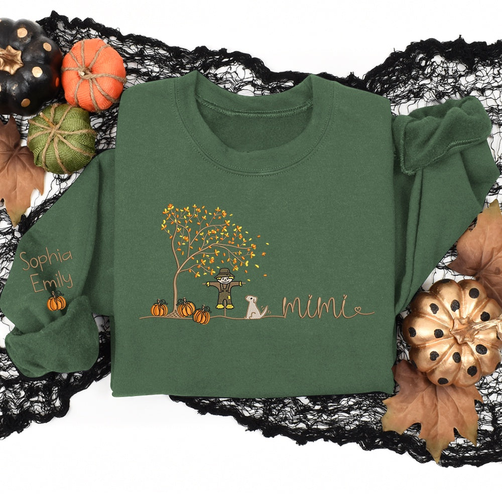 Embroidered Sweatshirt, Autumn Embroidered Sweatshirt, It'S Fall Y'All Sweatshirt For Give Grandma