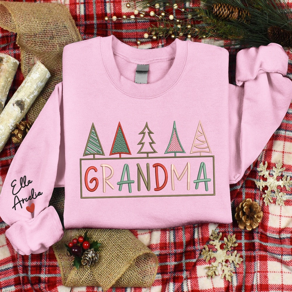 Embroidered Sweatshirt, Christmas Embroidery Sweatshirt Patterns For Grandmothers, Gifts For Grandmothers, Mothers And Loved Ones