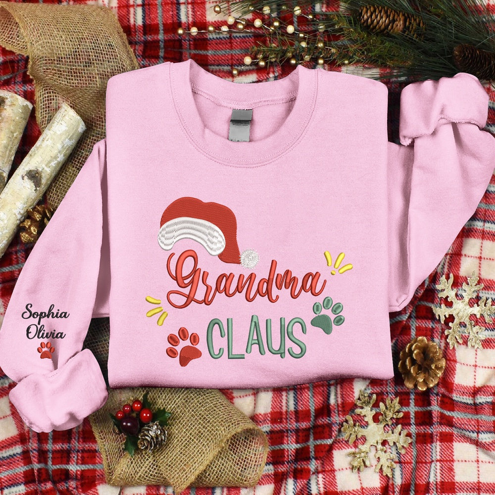 Embroidered Sweatshirt, Embroidery Christmas Design For Grandma