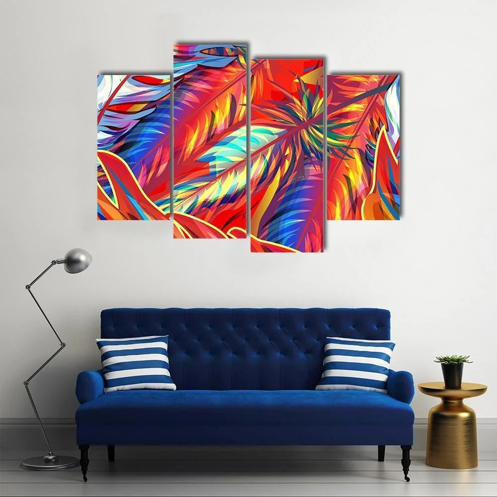 Exotic Feather Canvas Wall Art Decor