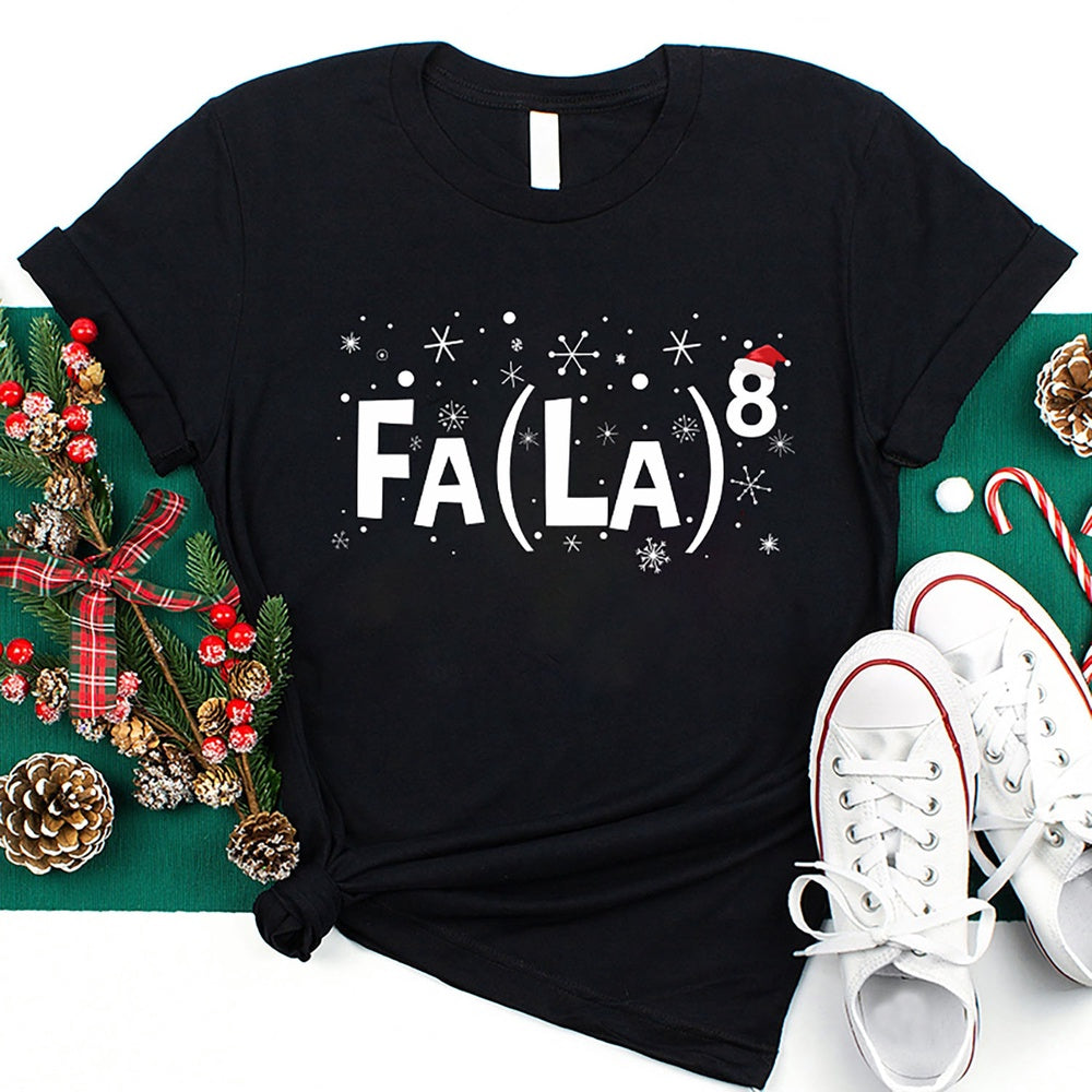 FA LA T Shirt, Merry T Shirt, Unisex Christmas Shirts