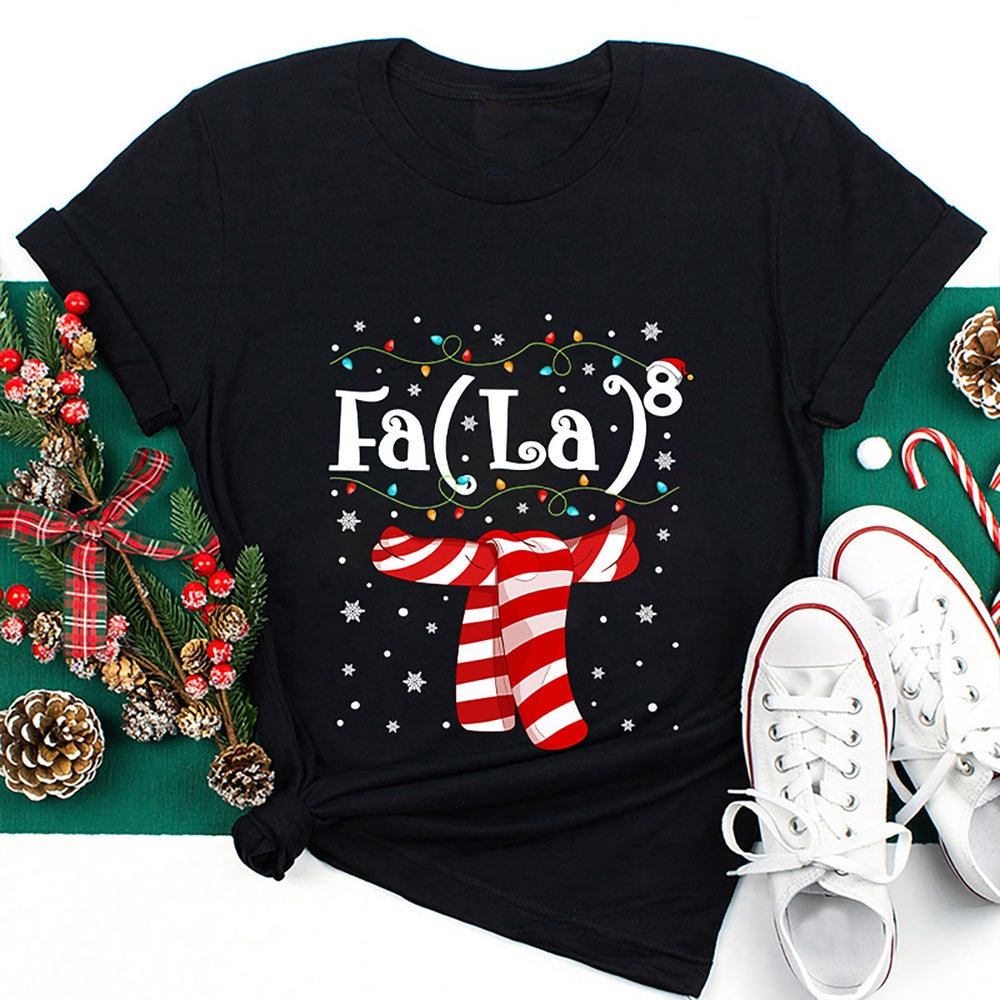 Falalala Christmas Scaff T Shirt, Merry T Shirt, Unisex Christmas Shirts