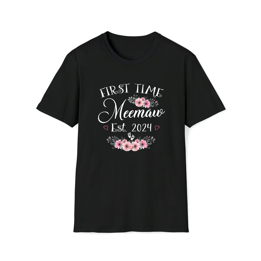 First Time Meemaw 2024 Mother's Day Soon To Be Mom Pregnancy Premium T Shirt, Mother's Day Premium T Shirt, Mother's Day Gift, Mom Shirt