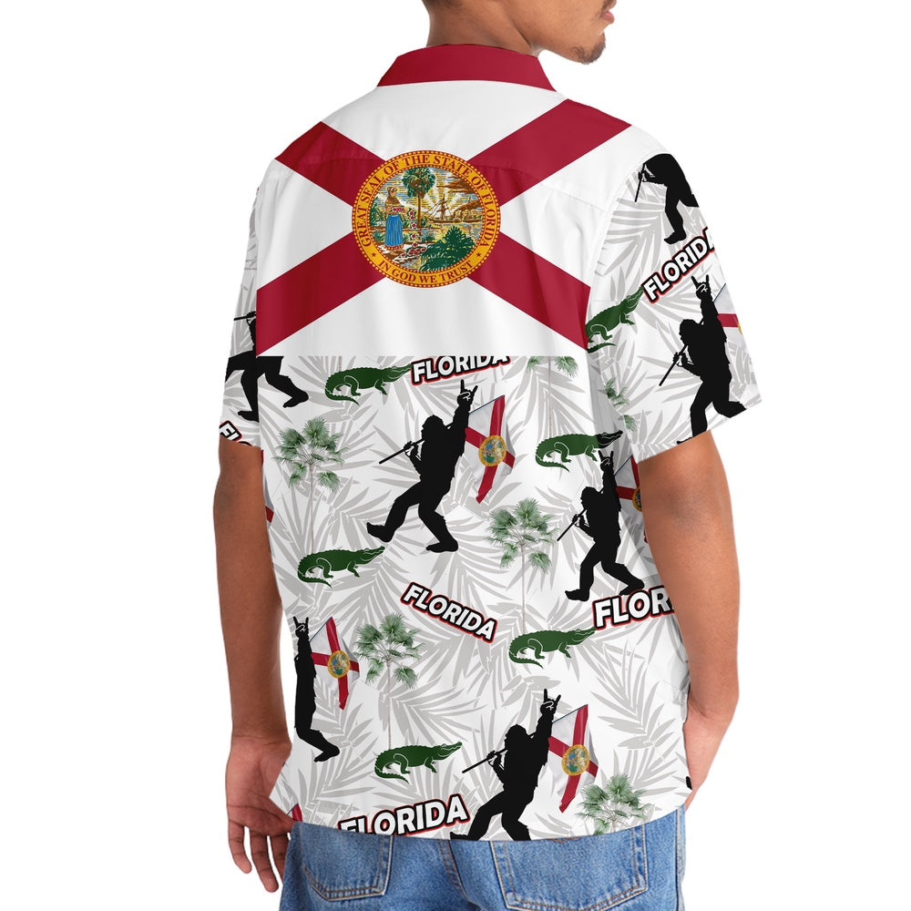 Florida Proud Bigfoot Hawaiian Shirt, Funny Hawaiian Shirt, Cool Hawaiian Shirts, Best Hawaiian Shirts