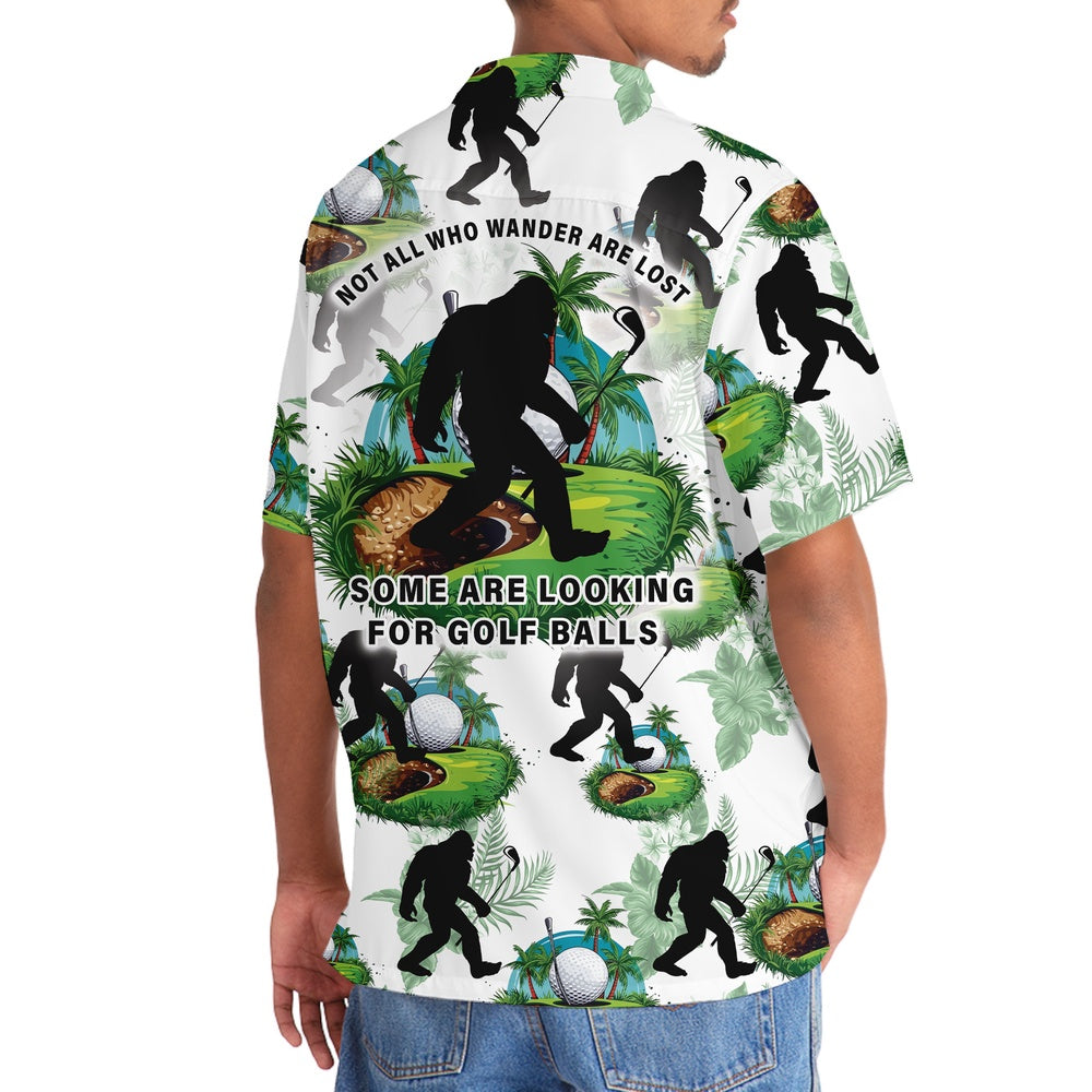 Funny Bigfoot Golf Hawaiian Shirt, Funny Hawaiian Shirt, Cool Hawaiian Shirts, Best Hawaiian Shirts