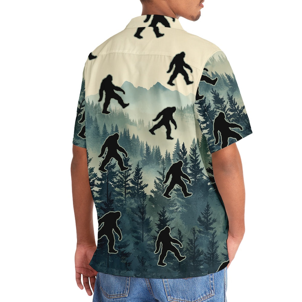 Funny Bigfoot Sasquatch In The Jungle Hawaiian Shirt, Funny Hawaiian Shirt, Cool Hawaiian Shirts, Best Hawaiian Shirts