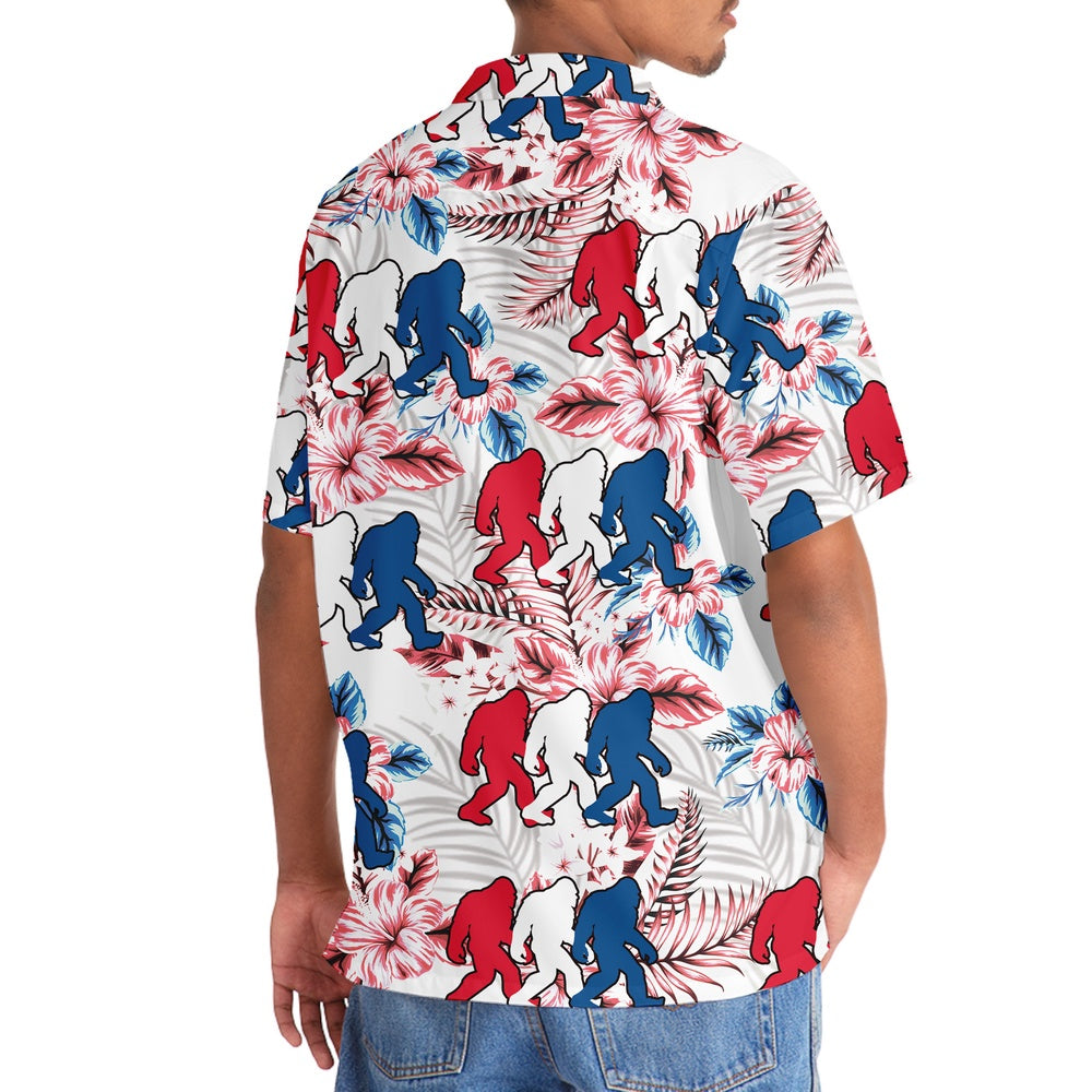 Funny Bigfoot Usa Hawaiian Shirt, Funny Hawaiian Shirt, Cool Hawaiian Shirts, Best Hawaiian Shirts