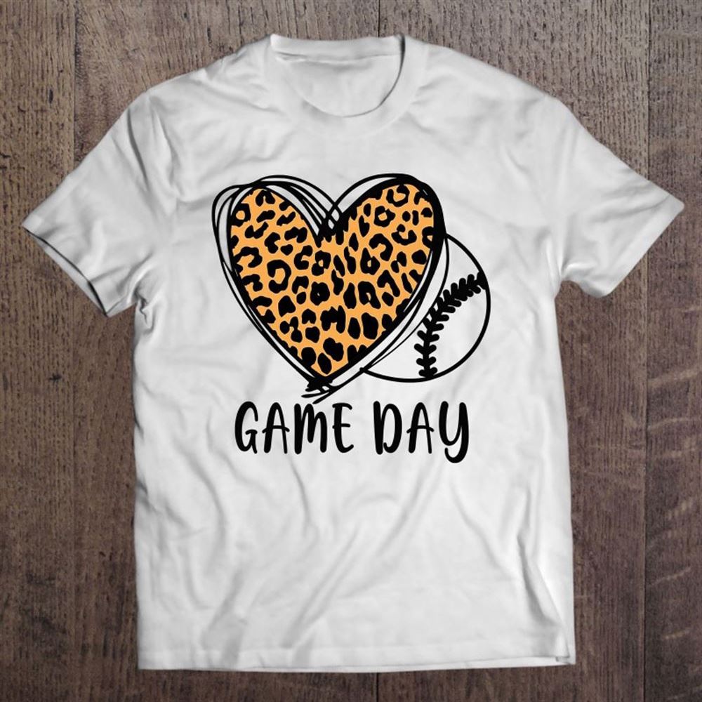 Game Day Baseball Life Softball Life Leopard Mother's Day Mom T Shirt, Mother's Day Shirt, Shirt For Mom, Mom Shirt
