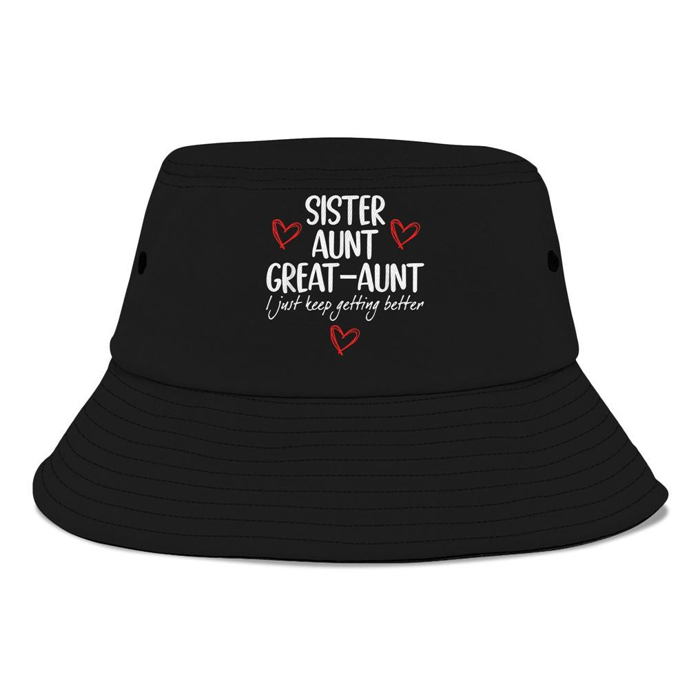 Gifts From Grandkids Sister Aunt Great Aunt Bucket Hat, Mother's Day Bucker Hat, Mother's Day Gift, Women's Sun Hats