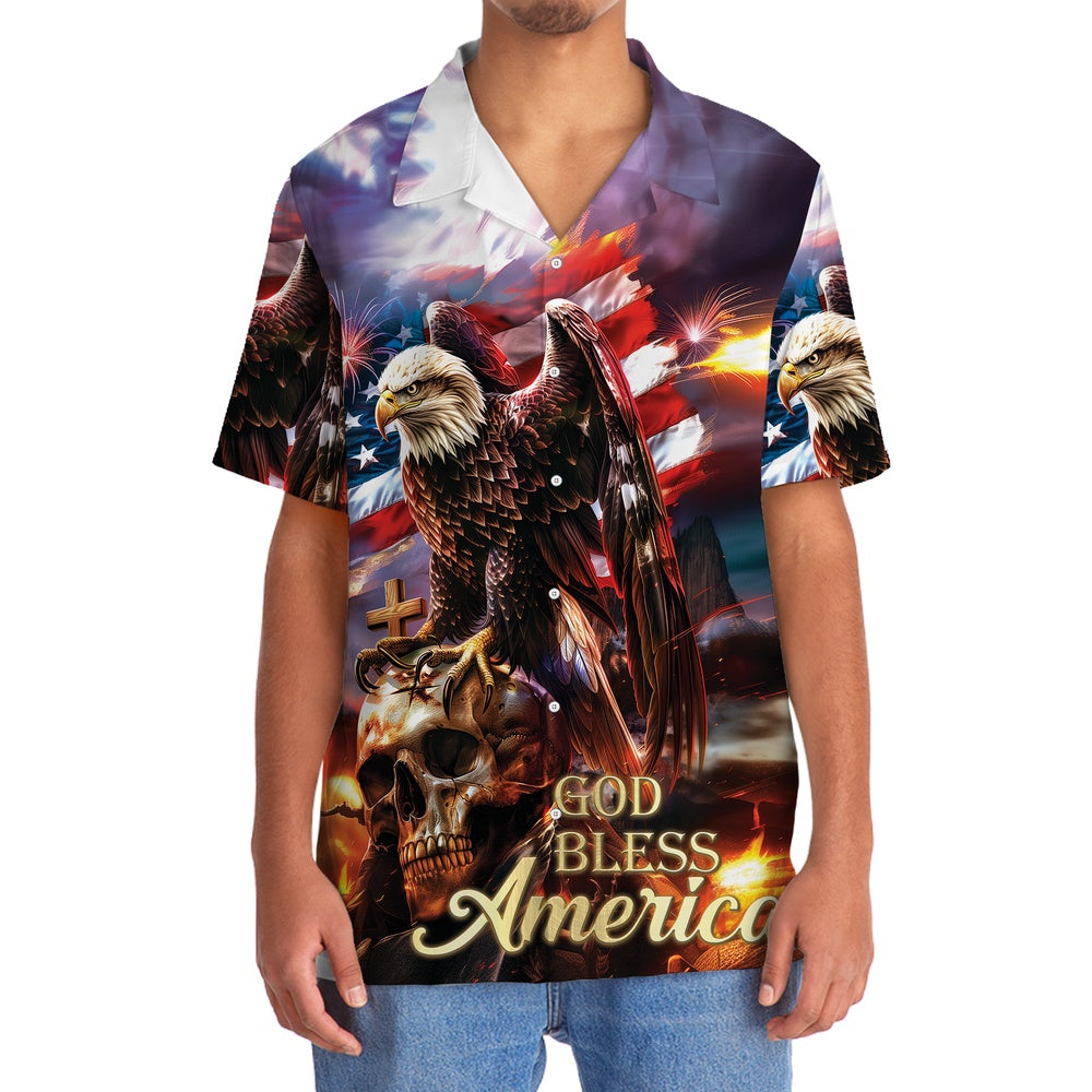 God Bless America New Arrival Hawaiian Shirt, Funny Hawaiian Shirt, Usa Hawaiian Shirt, Vintage Hawaiian Shirts