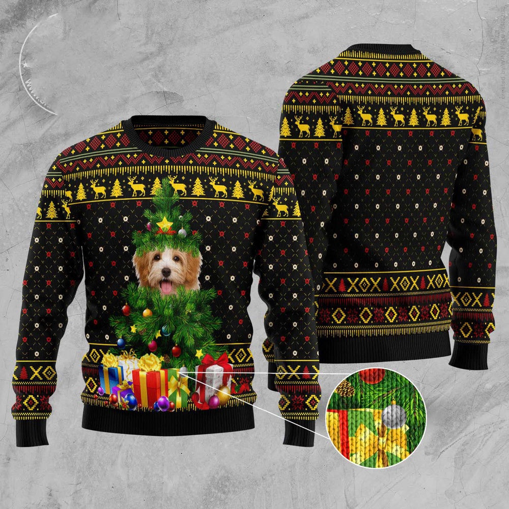 Goldendoodle Pine Ugly Christmas Sweater, Funny Xmas Sweater, Sweater Xmas