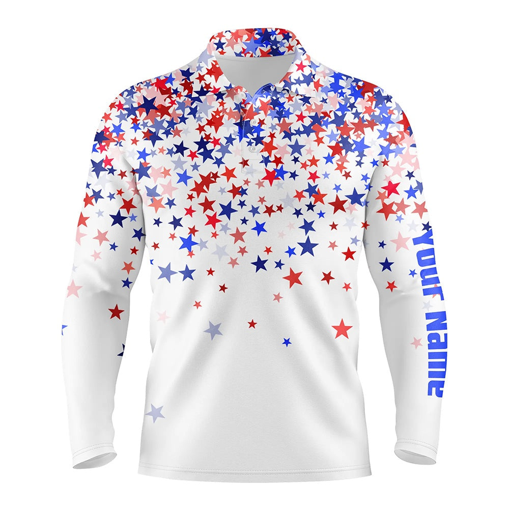 Golf Polo Shirts, American Stars Mens Golf Polo Shirts Custom Patriotic Golf Shirts For Men Golfing Gifts, Custom Golf Shirts