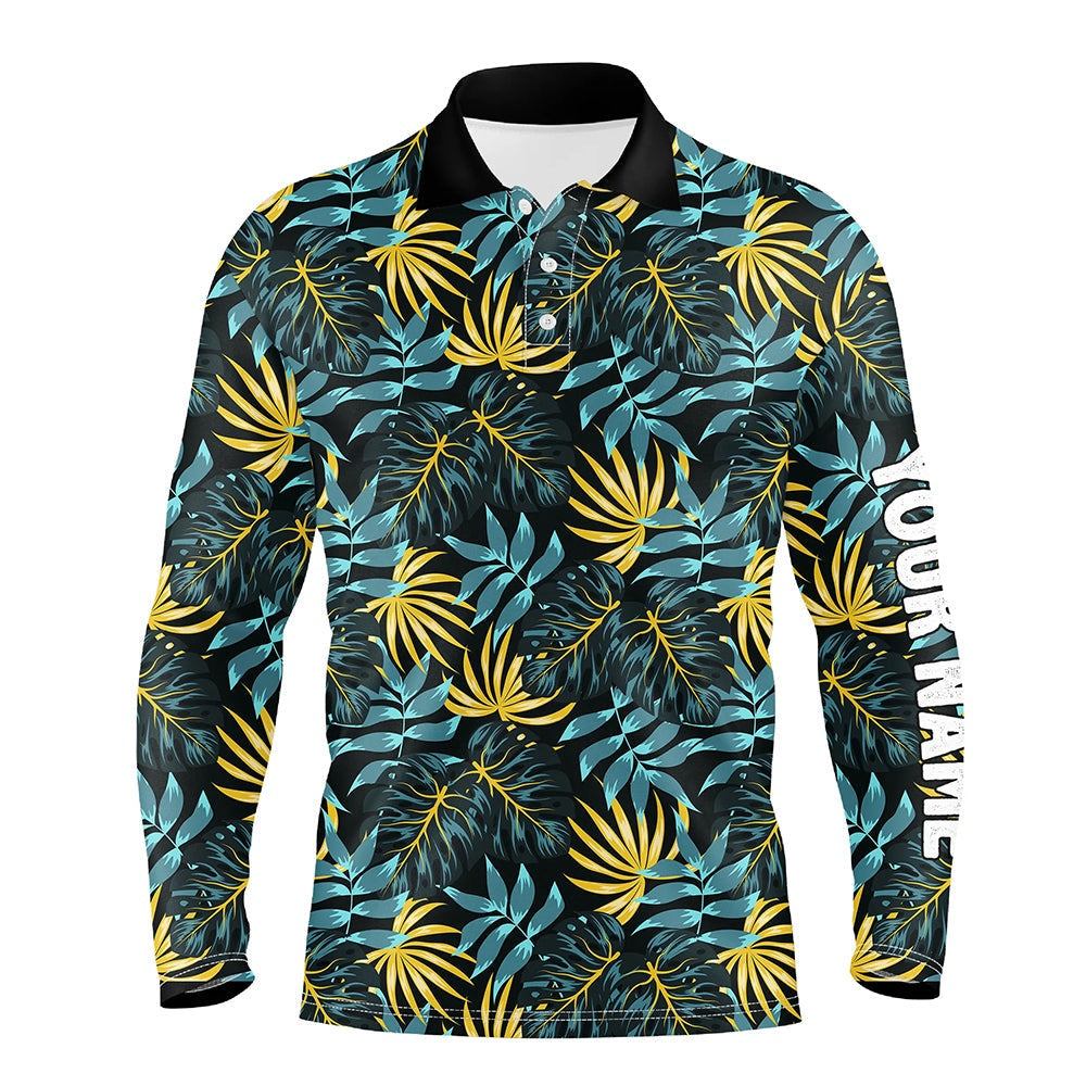 Golf Polo shirts, Mens Golf Polo Shirt Custom Tropical Pattern Team Golf Tops For Men, Men'S Golf Clothes