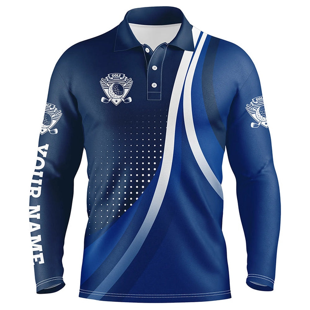 Golf Polo shirts, Mens Polo Golf Shirts Custom Name Mens Golf Clothing, Personalized Team Golf Tops For Mens Blue