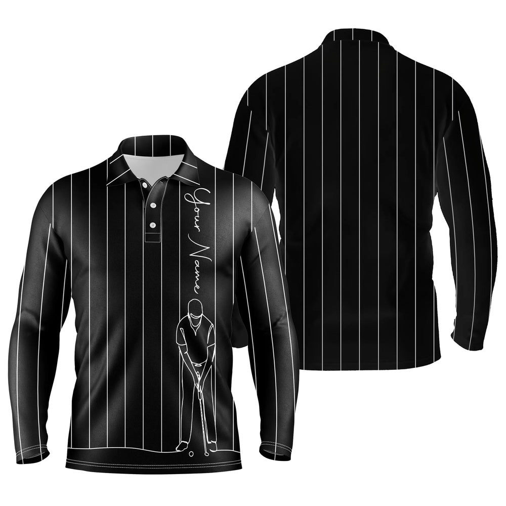Golf Polo shirts, Personalized Mens Golf Polo Shirts Custom Name Golf Tops Mens For Men Black