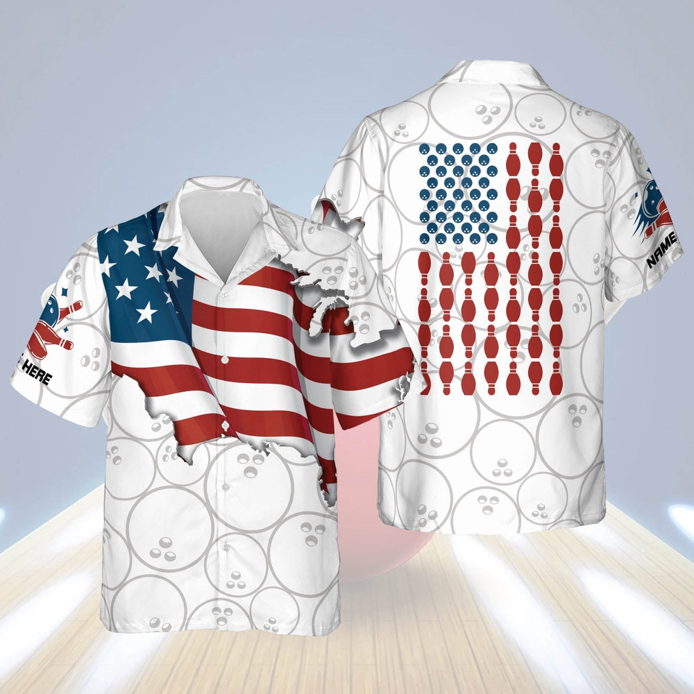 Hawaiian Bowling Shirt, Bowling Shirts for Men And Women, Custom Bowling Shirt, Button Up Bowling Shirts