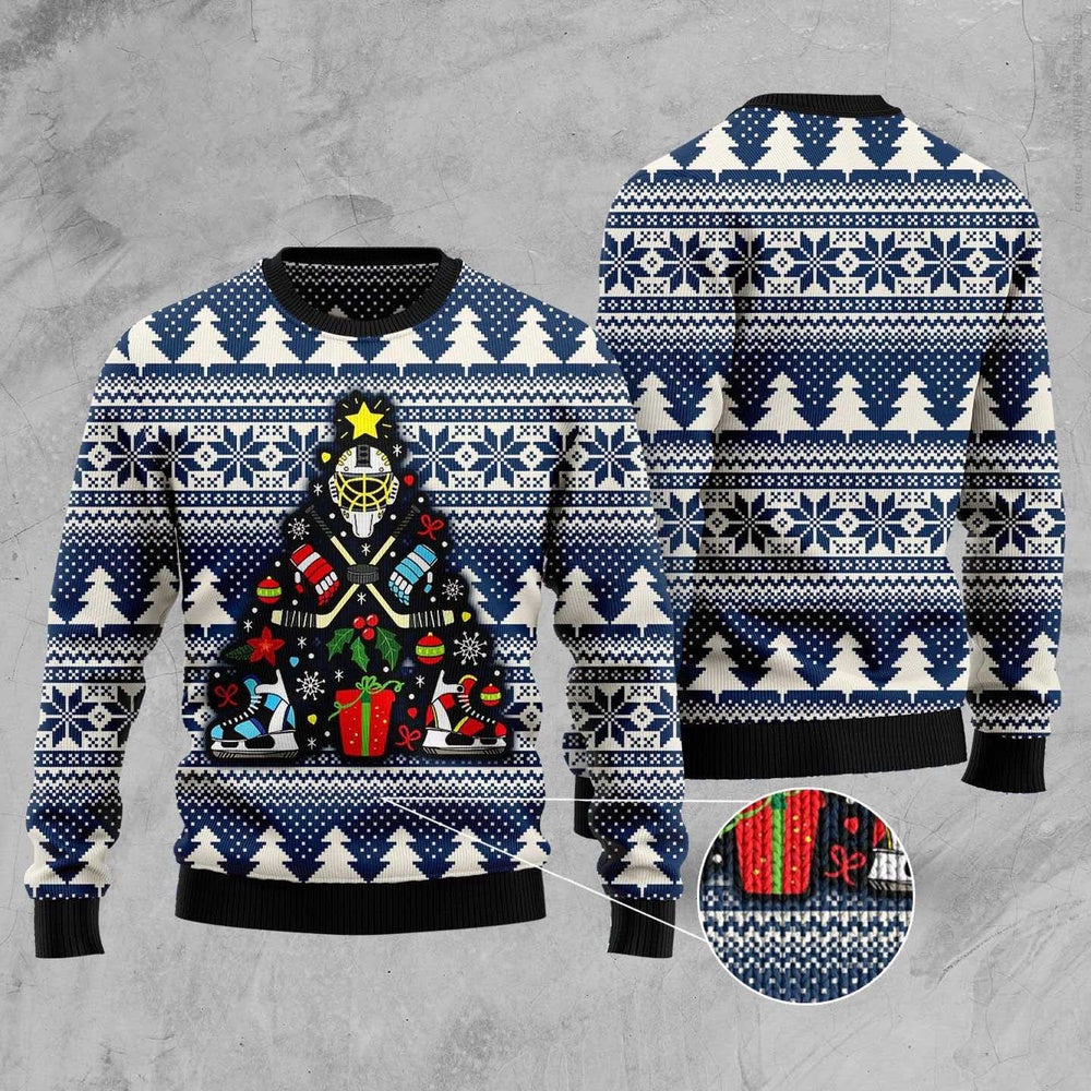 Hockey Ugly Christmas Sweater, Funny Xmas Sweater, Sweater Xmas