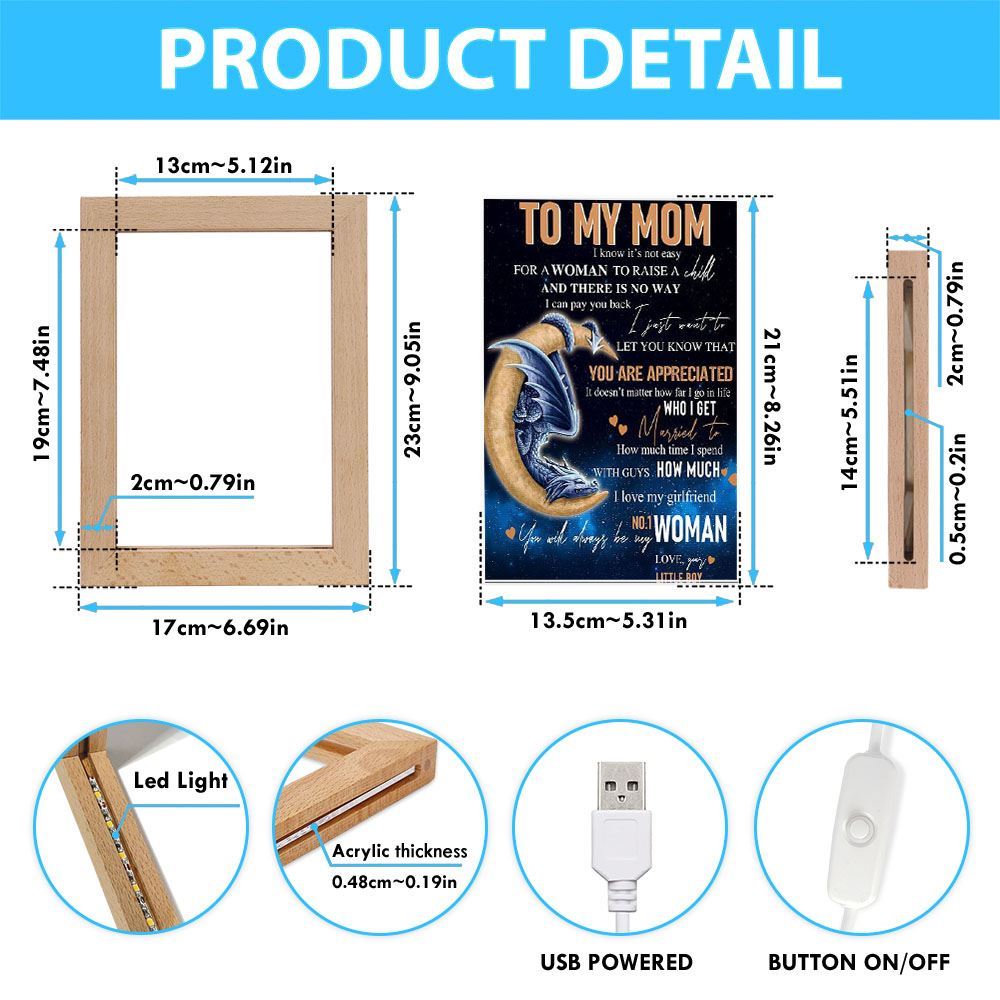 How Much Time I Spend With Guys Frame Lamp, Mother's Day Night Light, Best Mom Ever, Gift For Mom