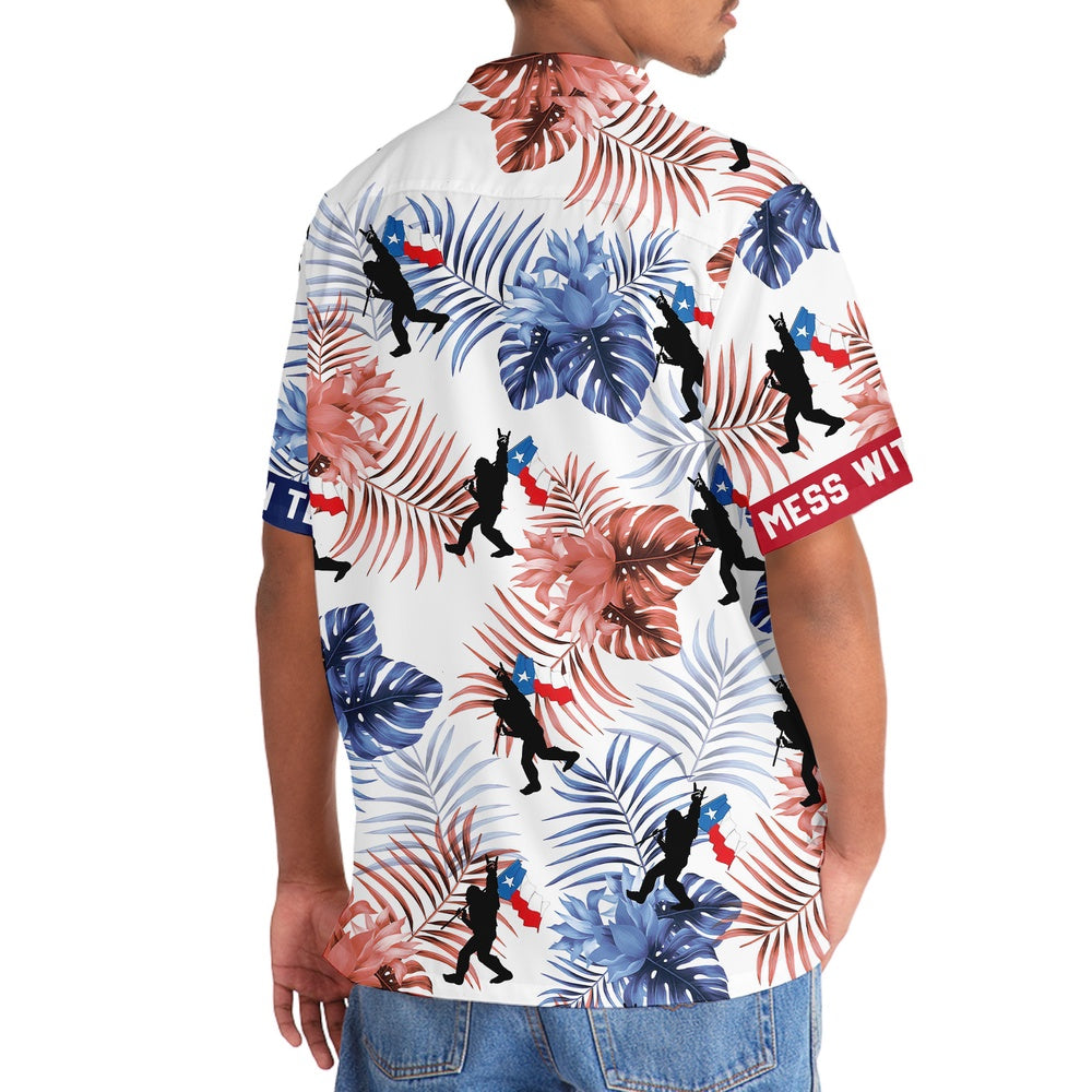 I Stand With Texas Bigfoot Hawaiian Shirt, Funny Hawaiian Shirt, Cool Hawaiian Shirts, Best Hawaiian Shirts