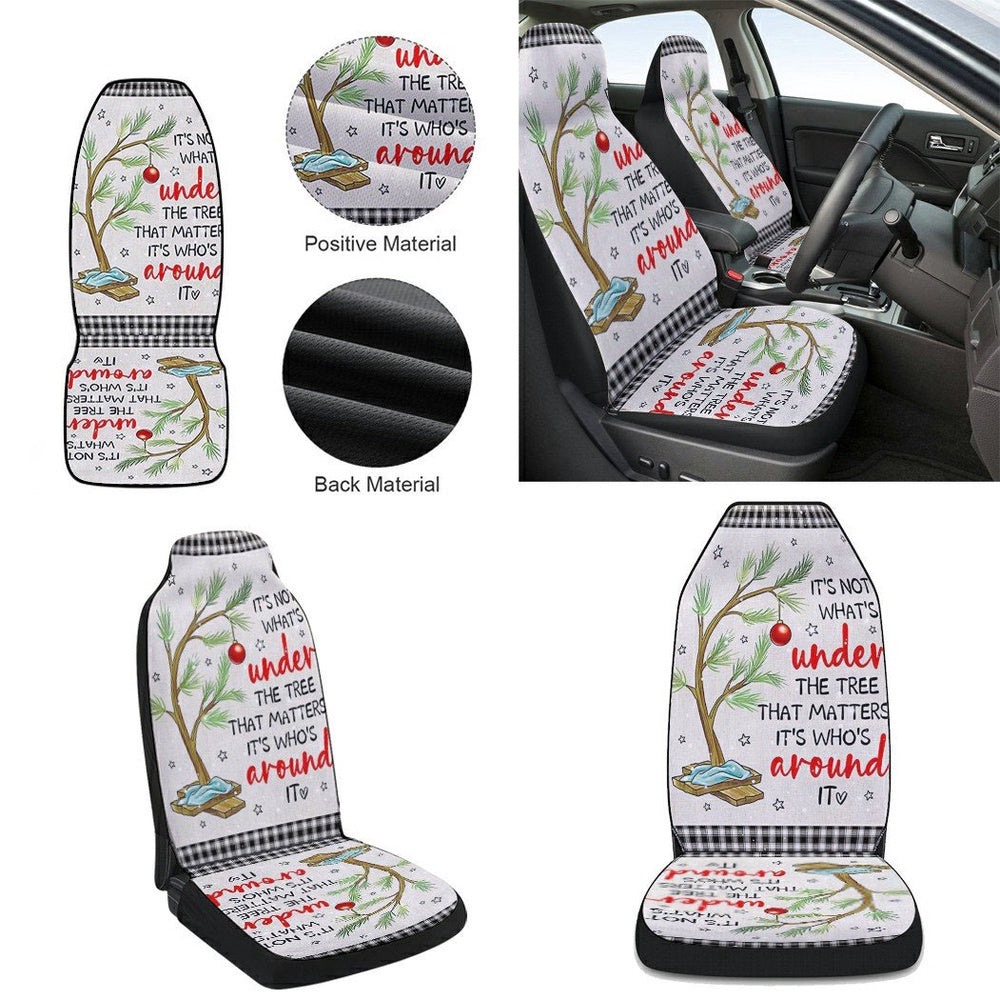 It is Not What Under The Tree Christmas Cars Seat Cover, Christmas Car Seat Covers, Car Decor Gift