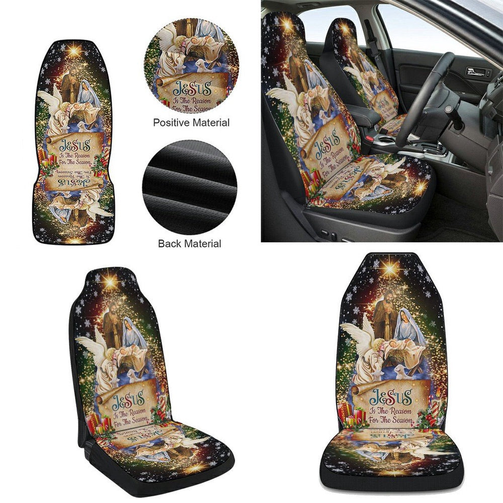 Jesus Christmas Cars Seat Cover, Christmas Car Seat Covers, Car Decor Gift