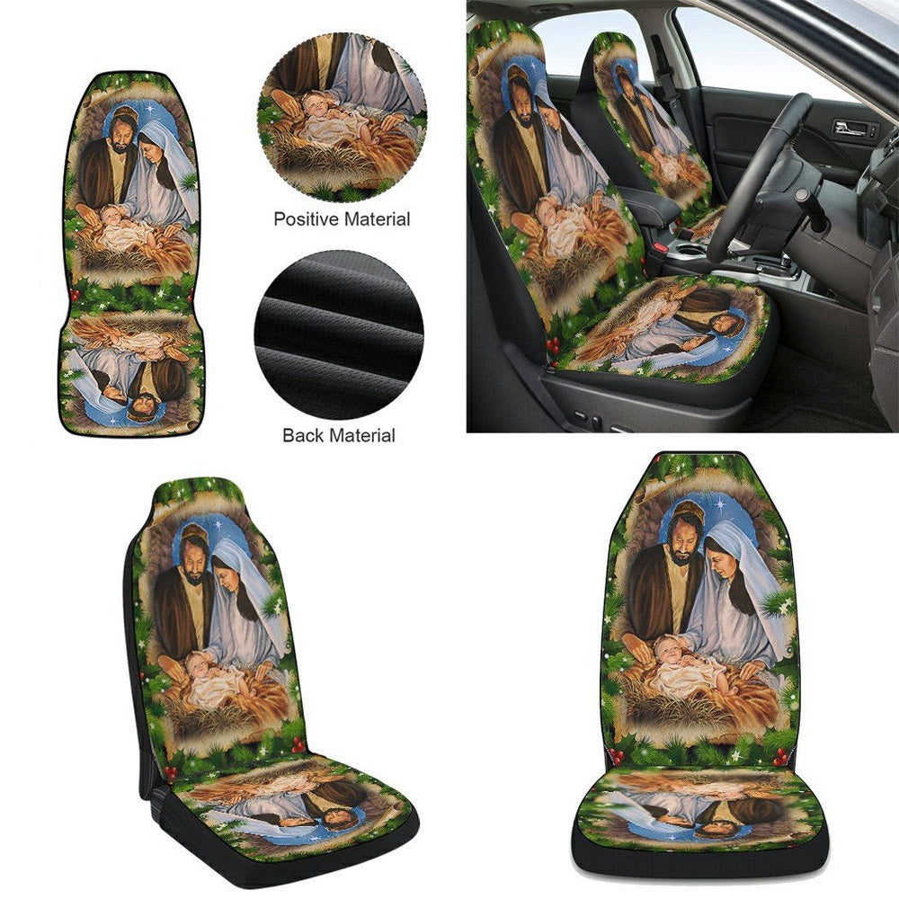 Jesus Is The Reason Christmas Jesus Is Born Nativity Of Jesus Cars Seat Cover, Christmas Car Seat Covers, Car Decor Gift