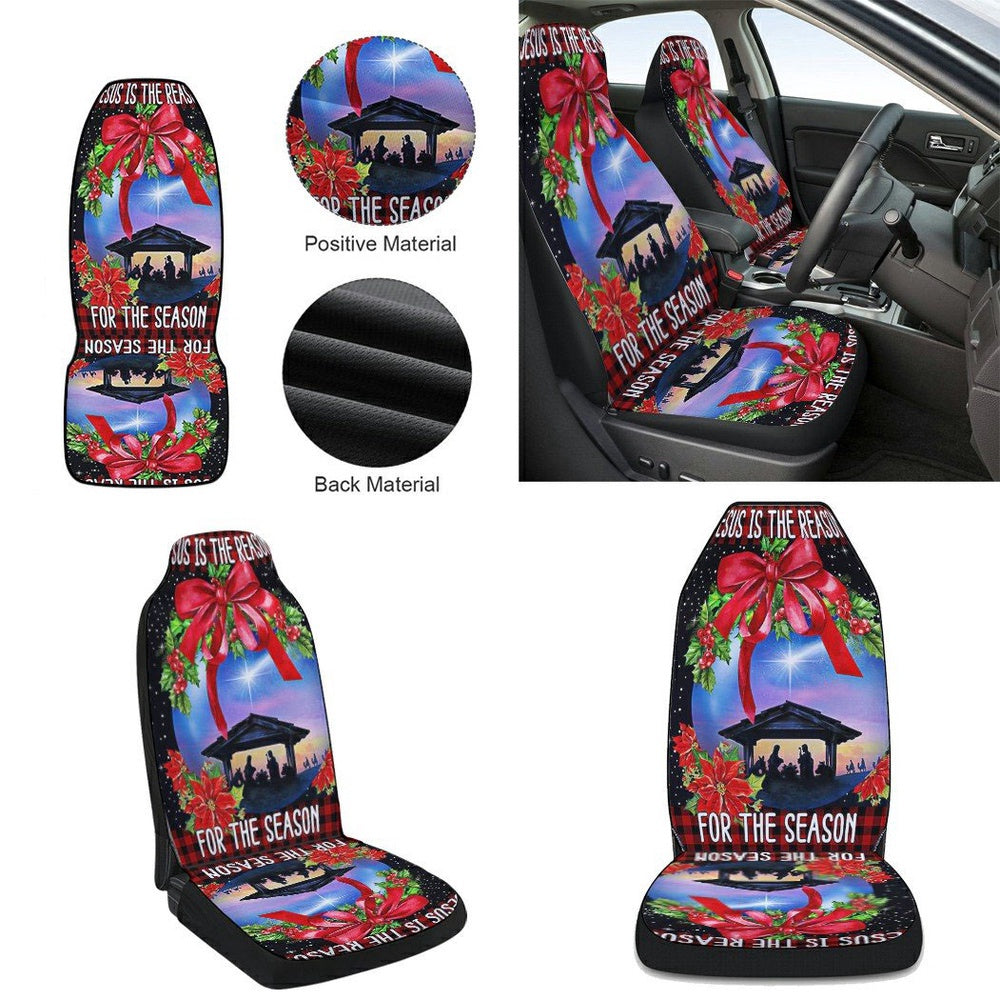 Jesus Is The Reason For The Season Christmas Cars Seat Cover, Christmas Car Seat Covers, Car Decor Gift