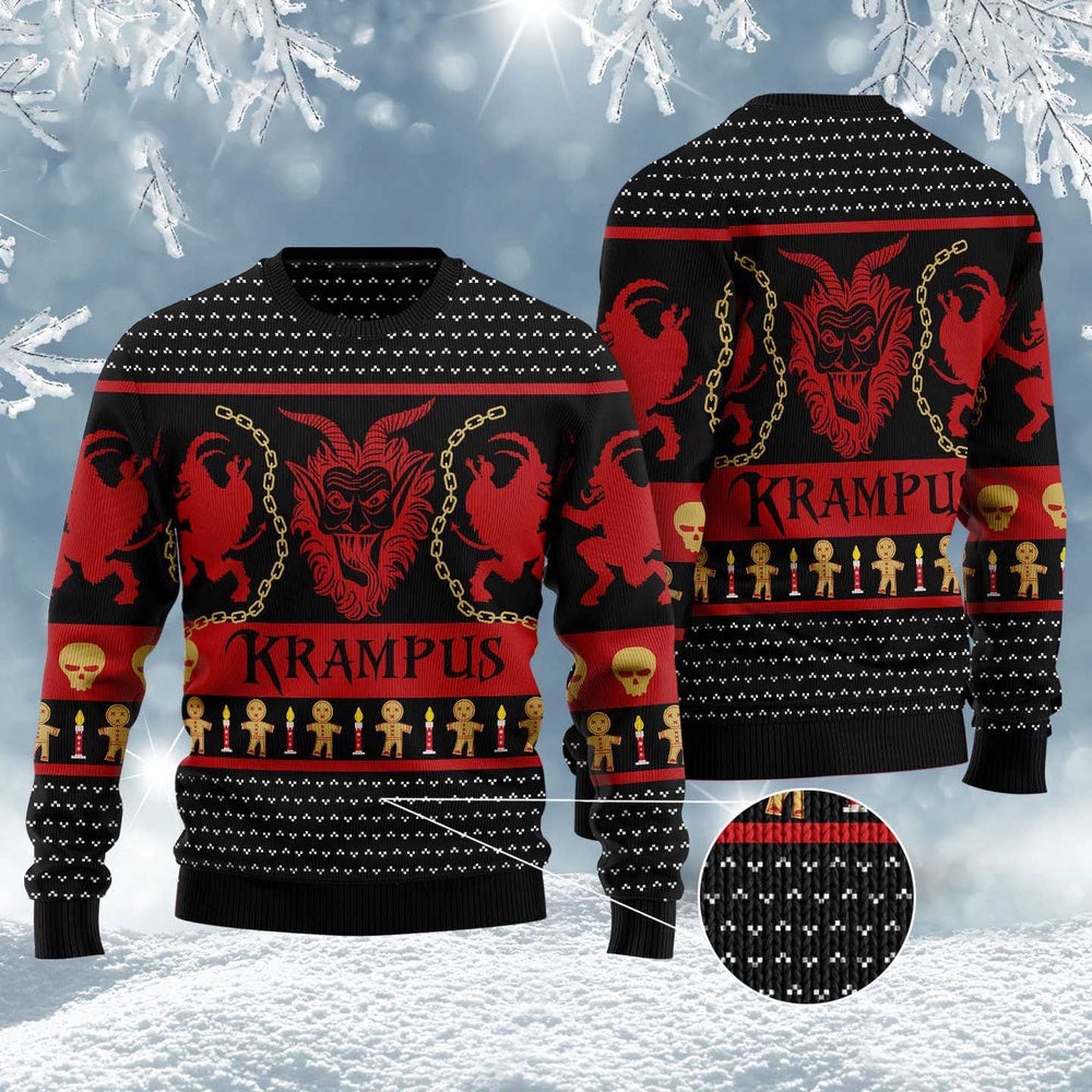 Krampus Ugly Christmas Sweater, Funny Xmas Sweater, Sweater Xmas