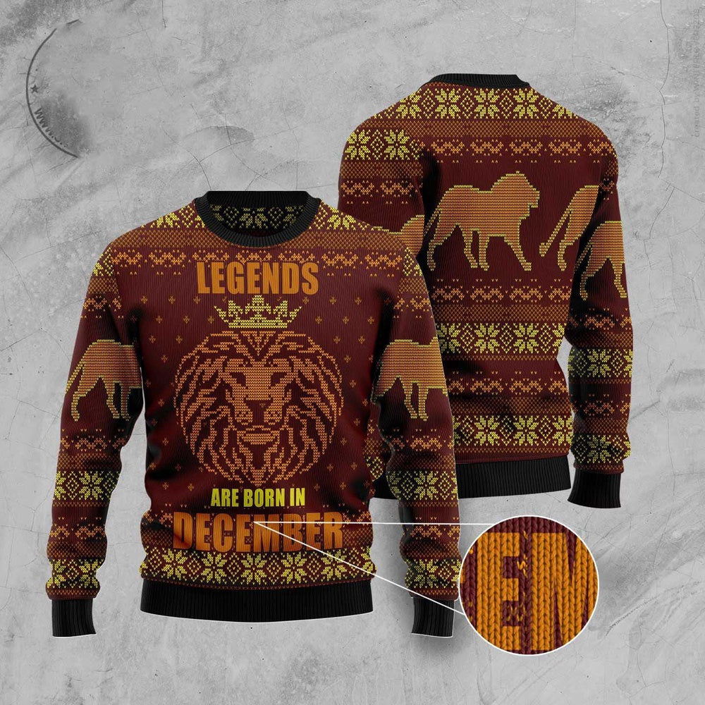Legends December Ugly Christmas Sweater, Funny Xmas Sweater, Sweater Xmas