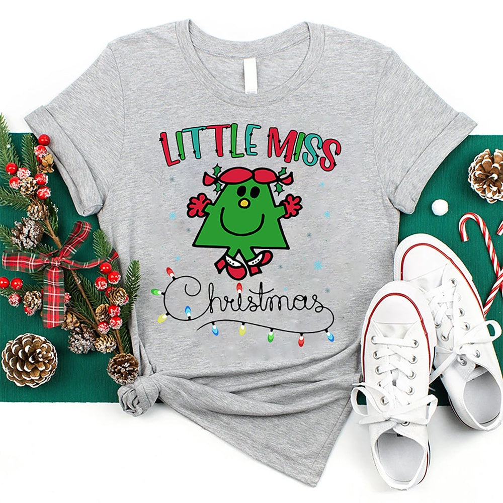Little Miss Loves Christmas T Shirt, Merry T Shirt, Unisex Christmas Shirts