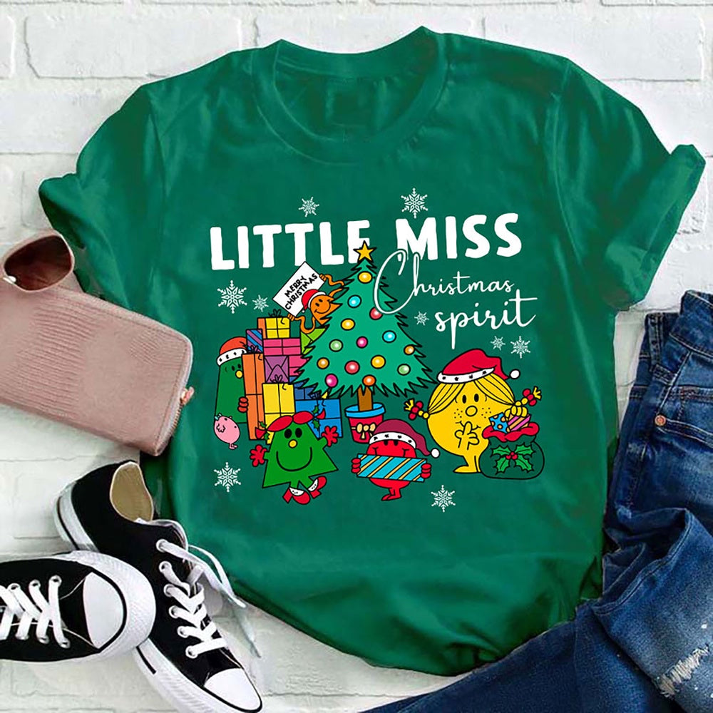 Little Miss Merry Christmas Spirit T Shirt, Merry T Shirt, Unisex Christmas Shirts