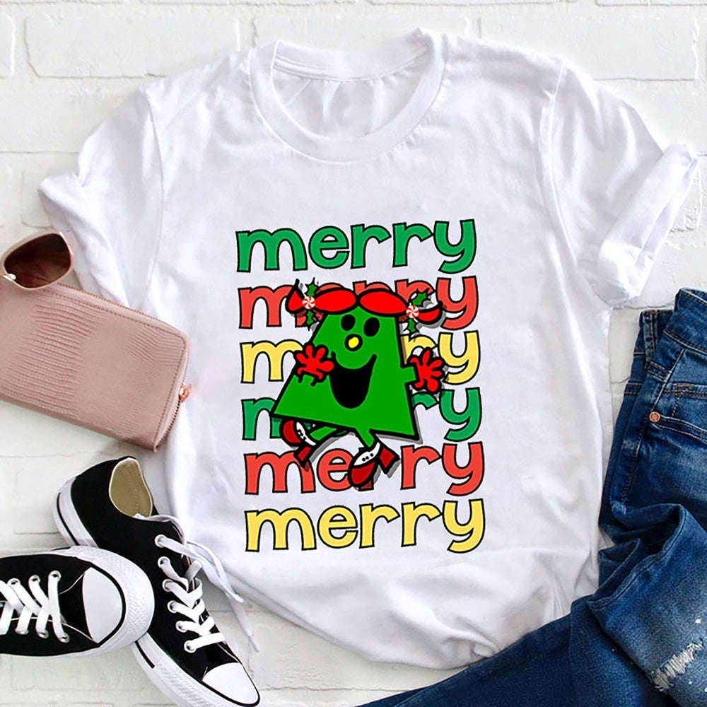 Little Miss Merry Merry Merry Christmas T Shirt, Merry T Shirt, Unisex Christmas Shirts