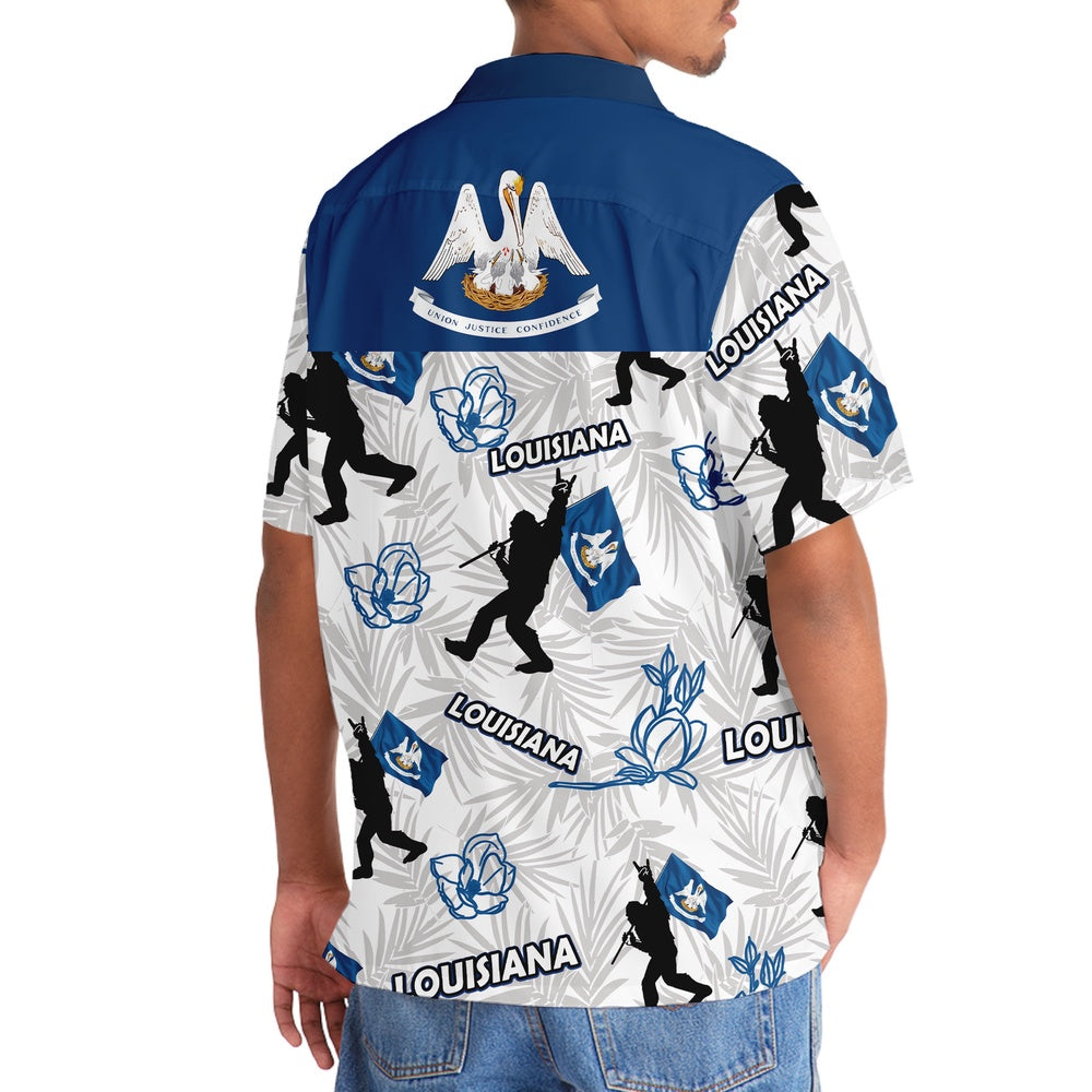 Lousiana Bigfoot Hawaiian Shirt, Funny Hawaiian Shirt, Cool Hawaiian Shirts, Best Hawaiian Shirts