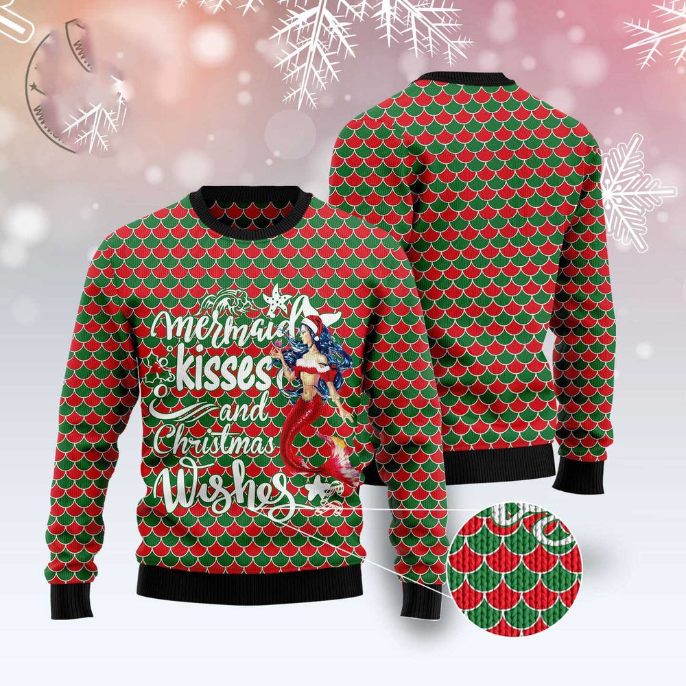Mermaid Christmas Ugly Christmas Sweater, Funny Xmas Sweater, Sweater Xmas