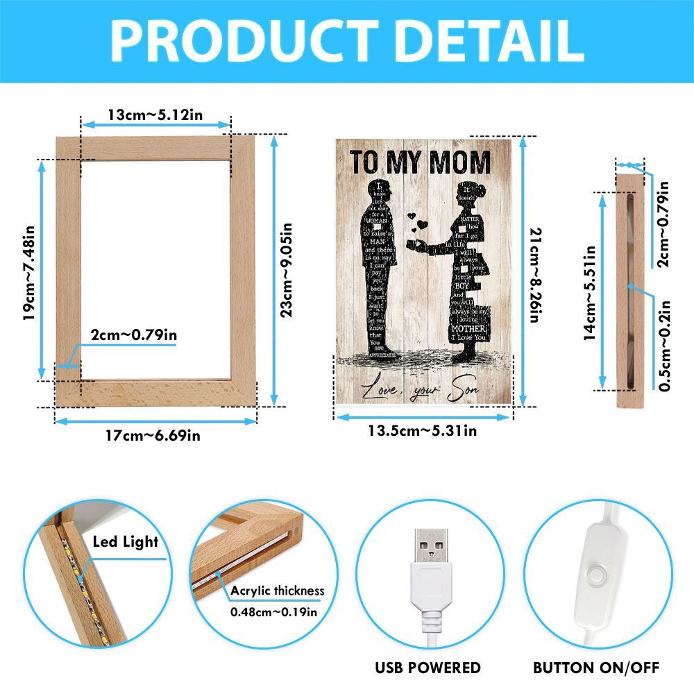Mom You'Re Appreciated Frame Lamp, Mother's Day Night Light, Best Mom Ever, Gift For Mom