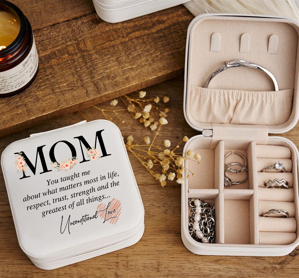 Mom You Taught Me About What Matters Most In Life Jewelry Box, Mother's Day Gifts, Mother's Day Jewelry Case, Gift For Her