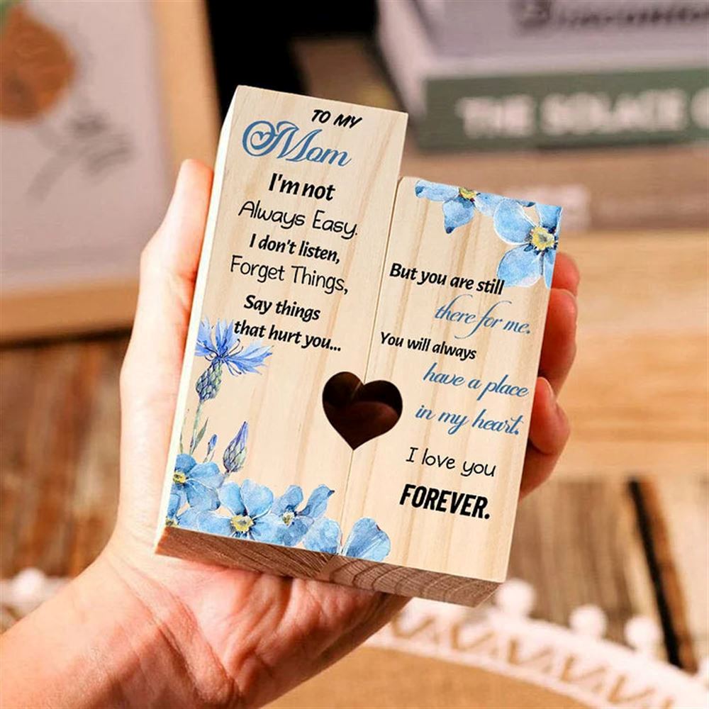 Mother's Day Candle Holders, To My Mom Flower Heart Candle Holders, You Will Always Have A Place In My Heart, Heart Candle Holder Gifts For Mother
