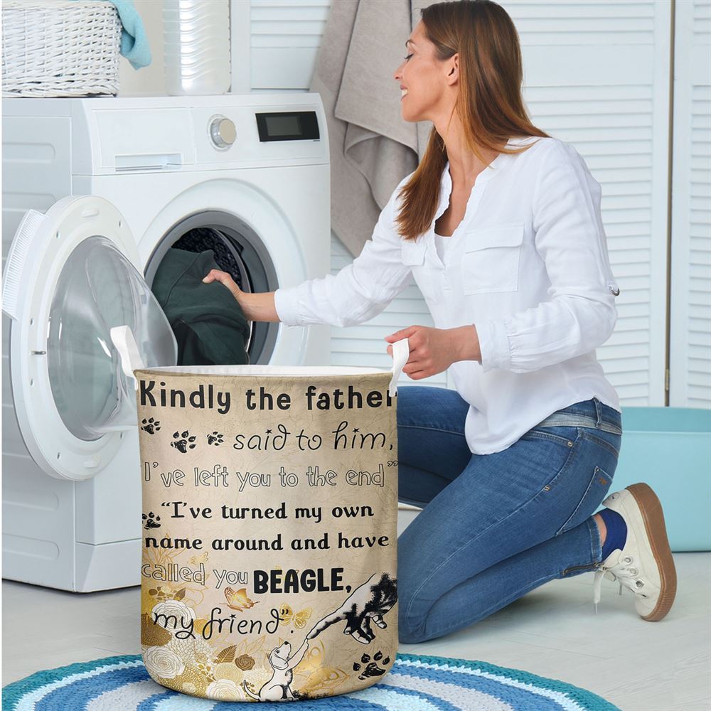 Mother's Day Laundry Basket, Beagle Dog Laundry Basket From Dog Mom Dad To Beagle, Mother's Day Gift, Storage Basket For Mom