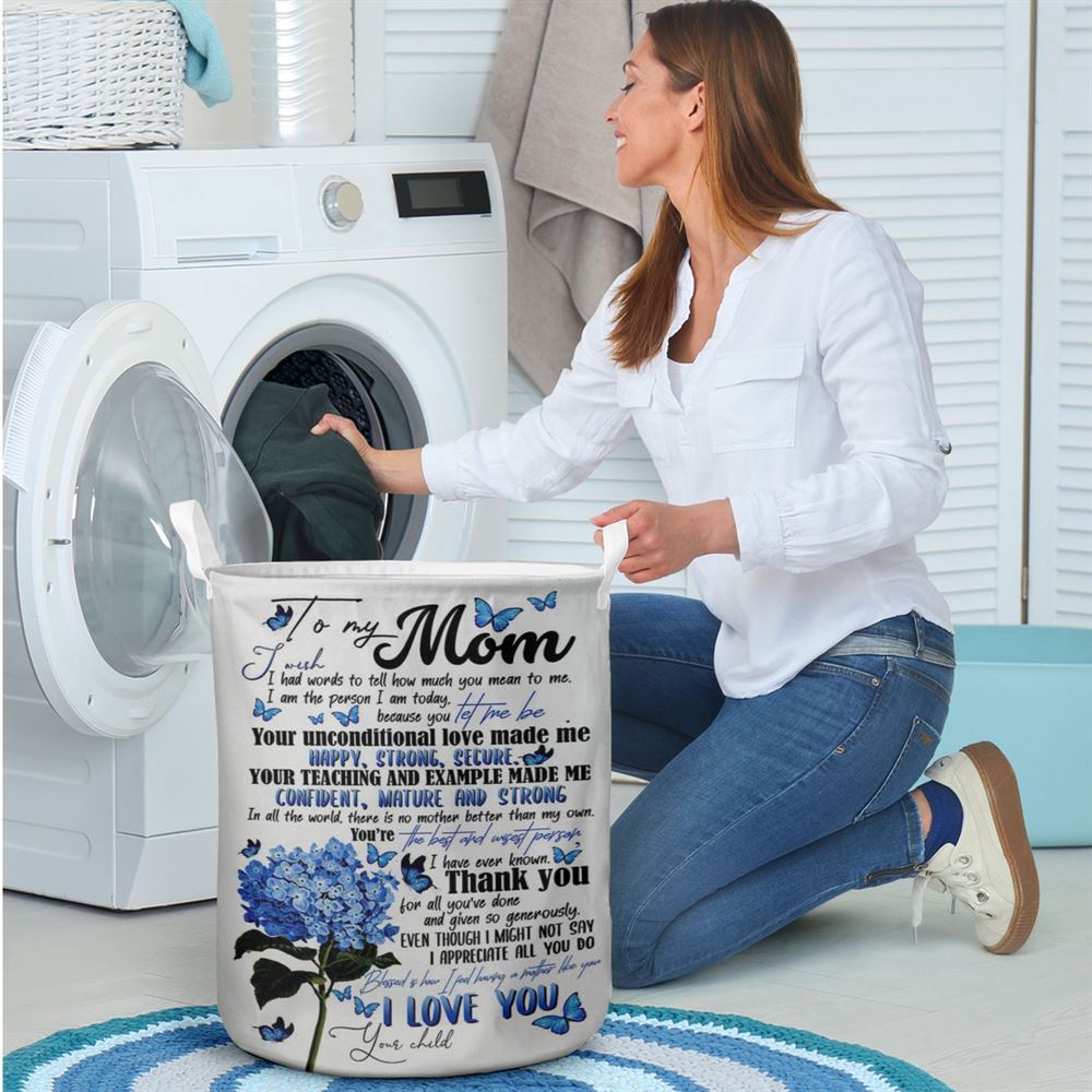 Mother's Day Laundry Basket, Custom Laundry Basket Prints Mother's Day Gifts Family, Mother's Day Gift, Storage Basket For Mom