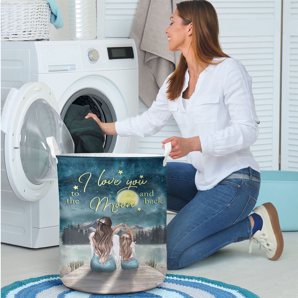 Mother's Day Laundry Basket, Daughter And Mom Laundry Basket, Mother's Day Gift, Storage Basket For Mom