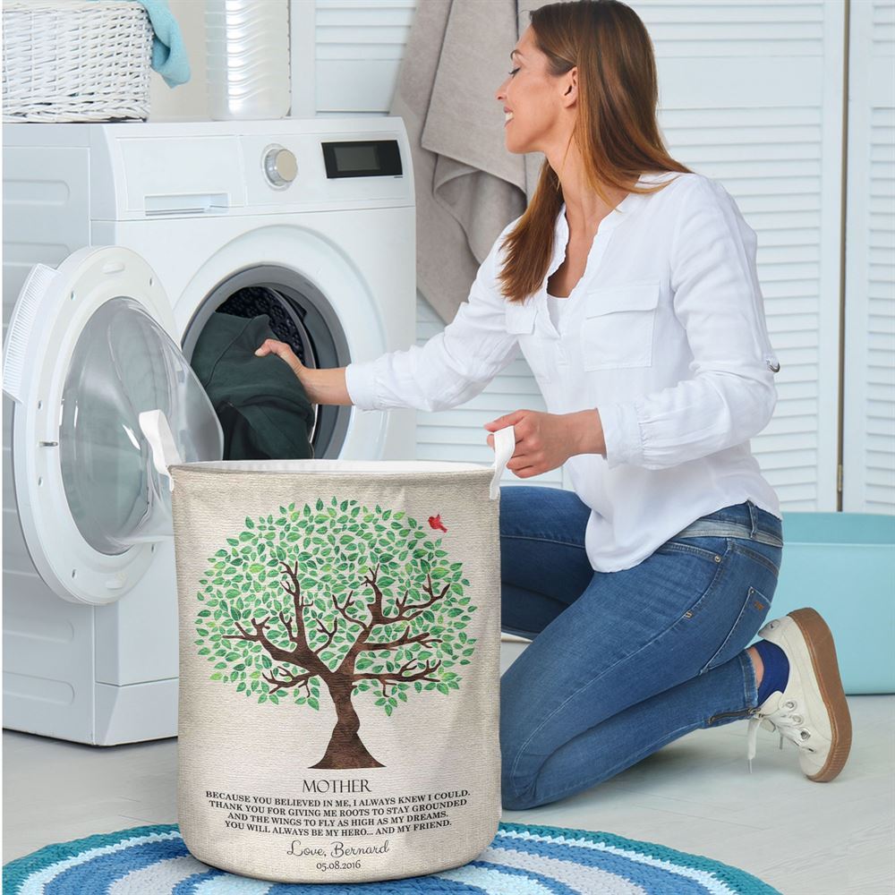 Mother's Day Laundry Basket, Family Panda Personalized Mother Laundry Basket, Mother's Day Gift, Storage Basket For Mom