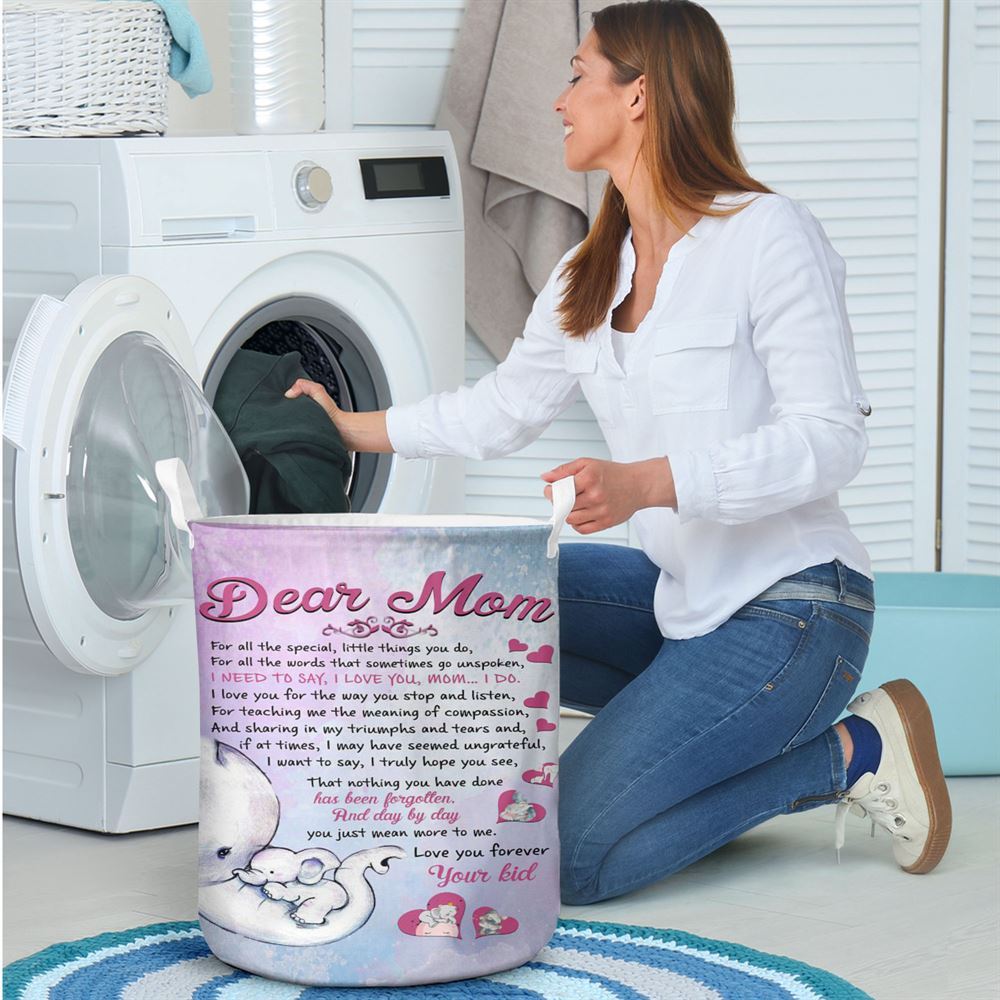 Mother's Day Laundry Basket, For All The Special Elephant Laundry Basket, Mother's Day Gift, Storage Basket For Mom