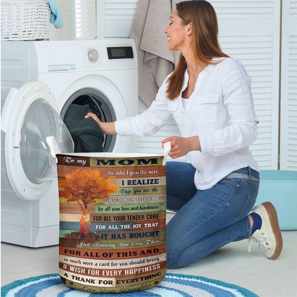Mother's Day Laundry Basket, Mom Laundry Basket To My Mom Mother Day Gift Idea Laundry Basket, Mother's Day Gift, Storage Basket For Mom
