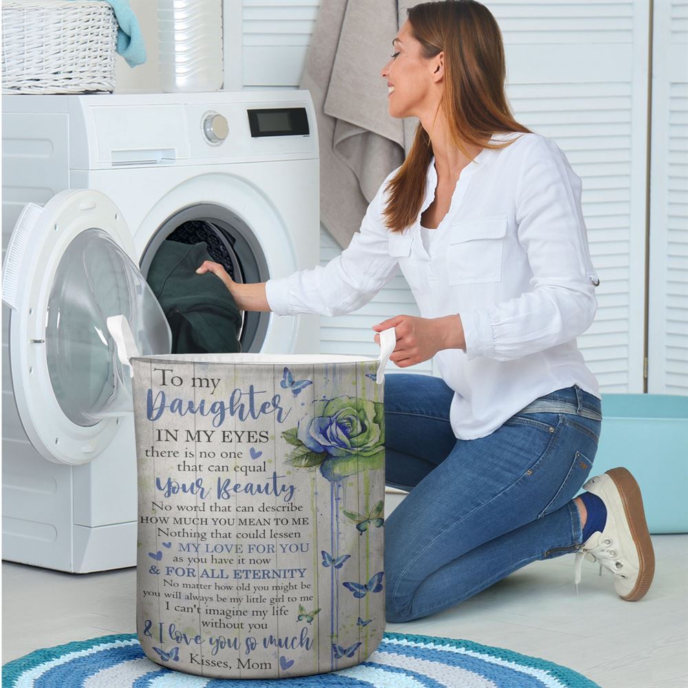 Mother's Day Laundry Basket, Mom To Daughter - I Love You So Much Laundry Basket, Mother's Day Gift, Storage Basket For Mom