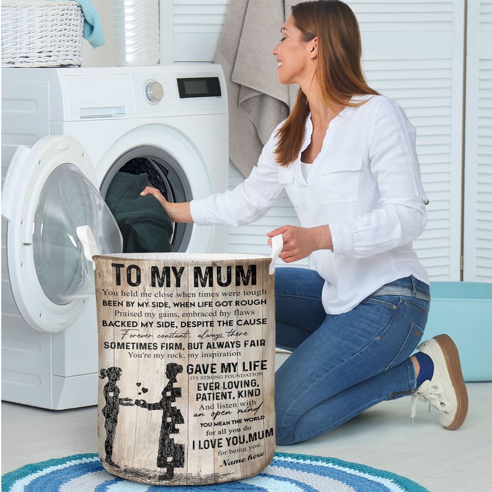 Mother's Day Laundry Basket, Mum You Held Me Close From Daughter Laundry Basket, Mother's Day Gift, Storage Basket For Mom