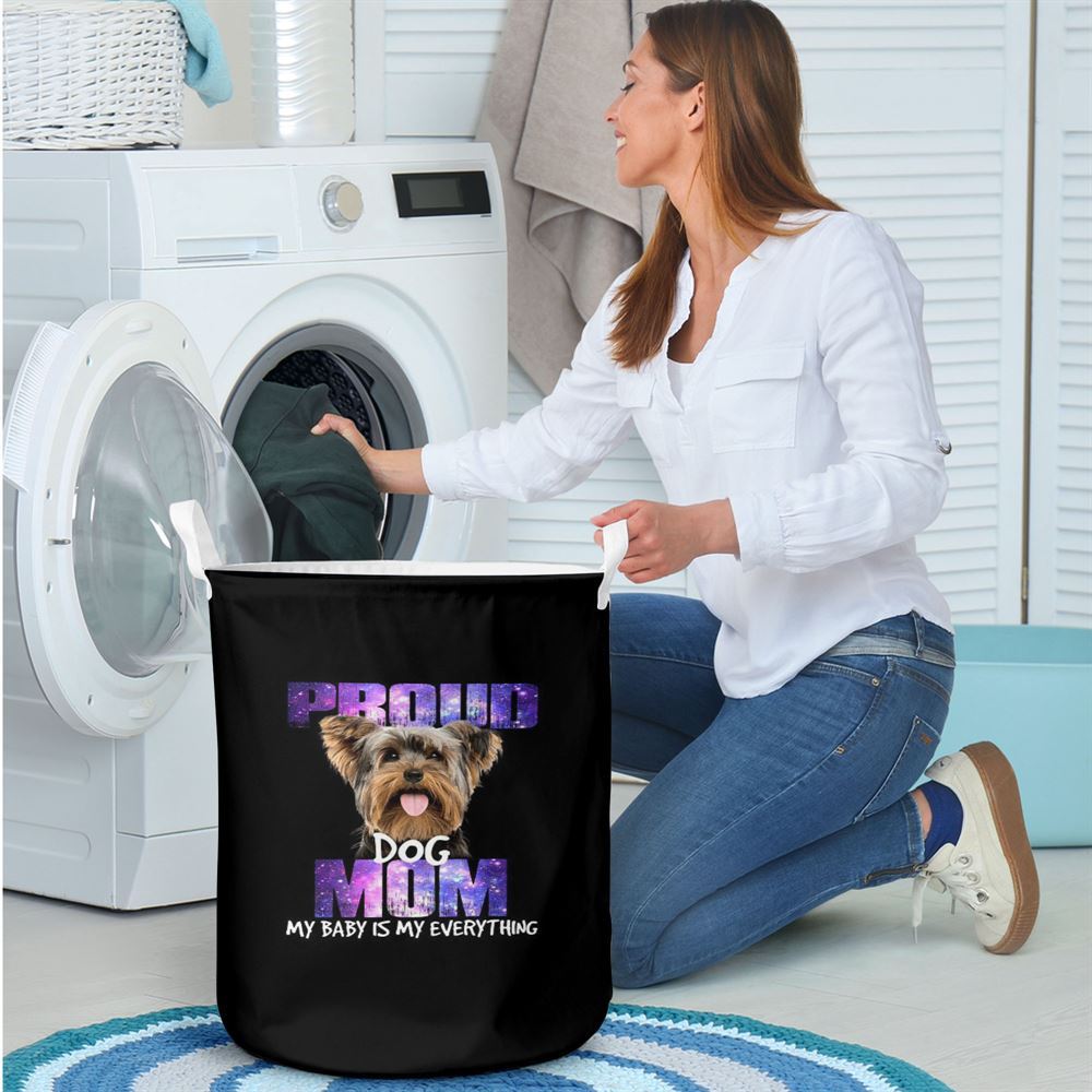 Mother's Day Laundry Basket, Proud Dog Mom Laundry Basket, Mother's Day Gift, Storage Basket For Mom