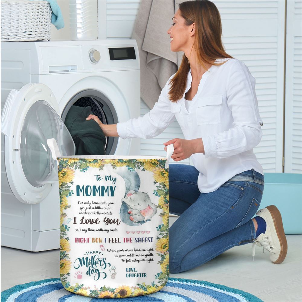 Mother's Day Laundry Basket, Right Now I Feel The Safest Laundry Basket, Mother's Day Gift, Storage Basket For Mom